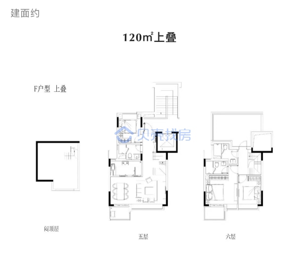 居室：3室2厅3卫 建面：120m²