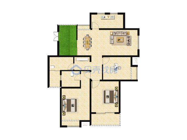 居室：3室2厅2卫 建面：137m²