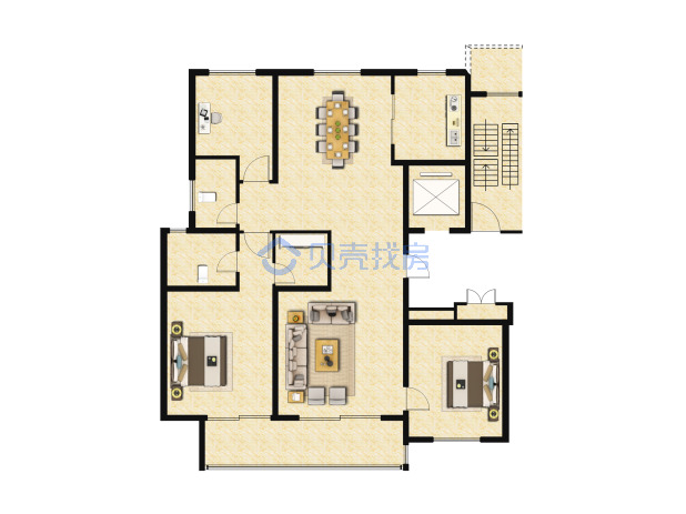 居室：3室2厅2卫 建面：150m²