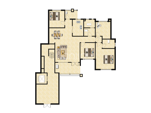 居室：4室2厅2卫 建面：154.03m²