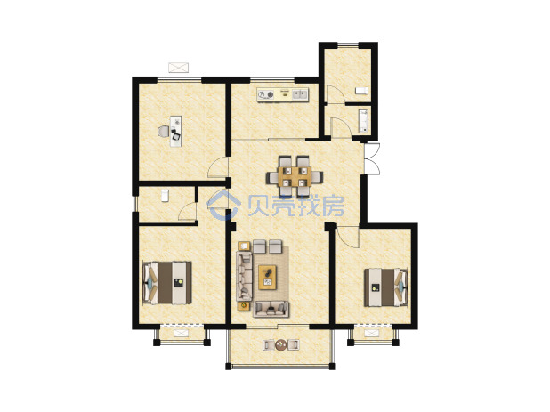 居室：3室2厅2卫 建面：119m²