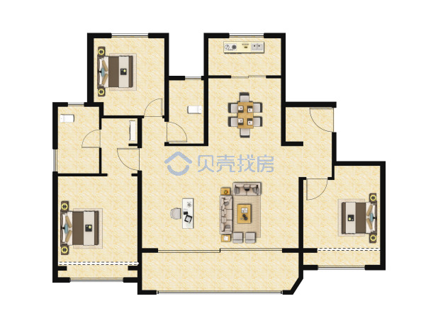 居室：3室2厅2卫 建面：145m²