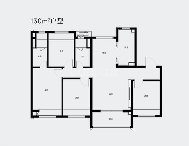 居室：4室2厅2卫 建面：130m²