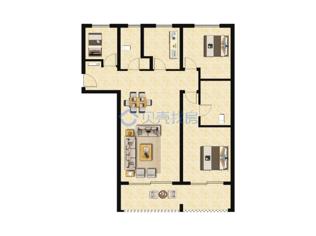 居室：3室2厅2卫 建面：120m²