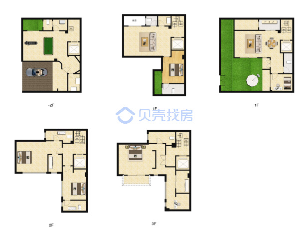 居室：5室4厅7卫 建面：123m²
