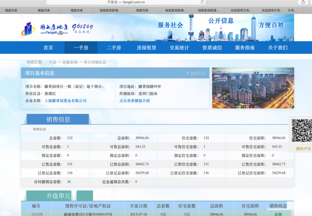 【上海市露香园楼盘】房价,户型,开盘时间详情 预售许可证