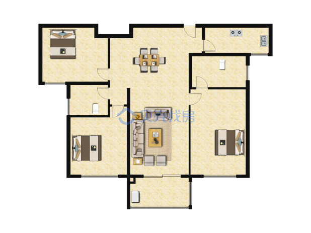居室：3室2厅2卫 建面：129m²