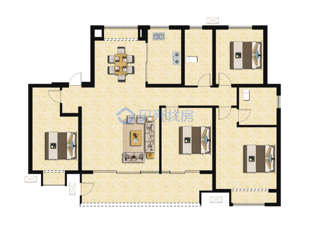 居室：4室2厅2卫 建面：139m²