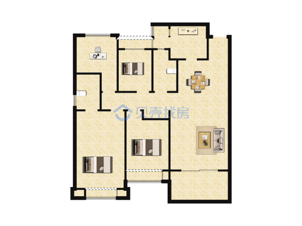 居室：4室2厅2卫 建面：150m²